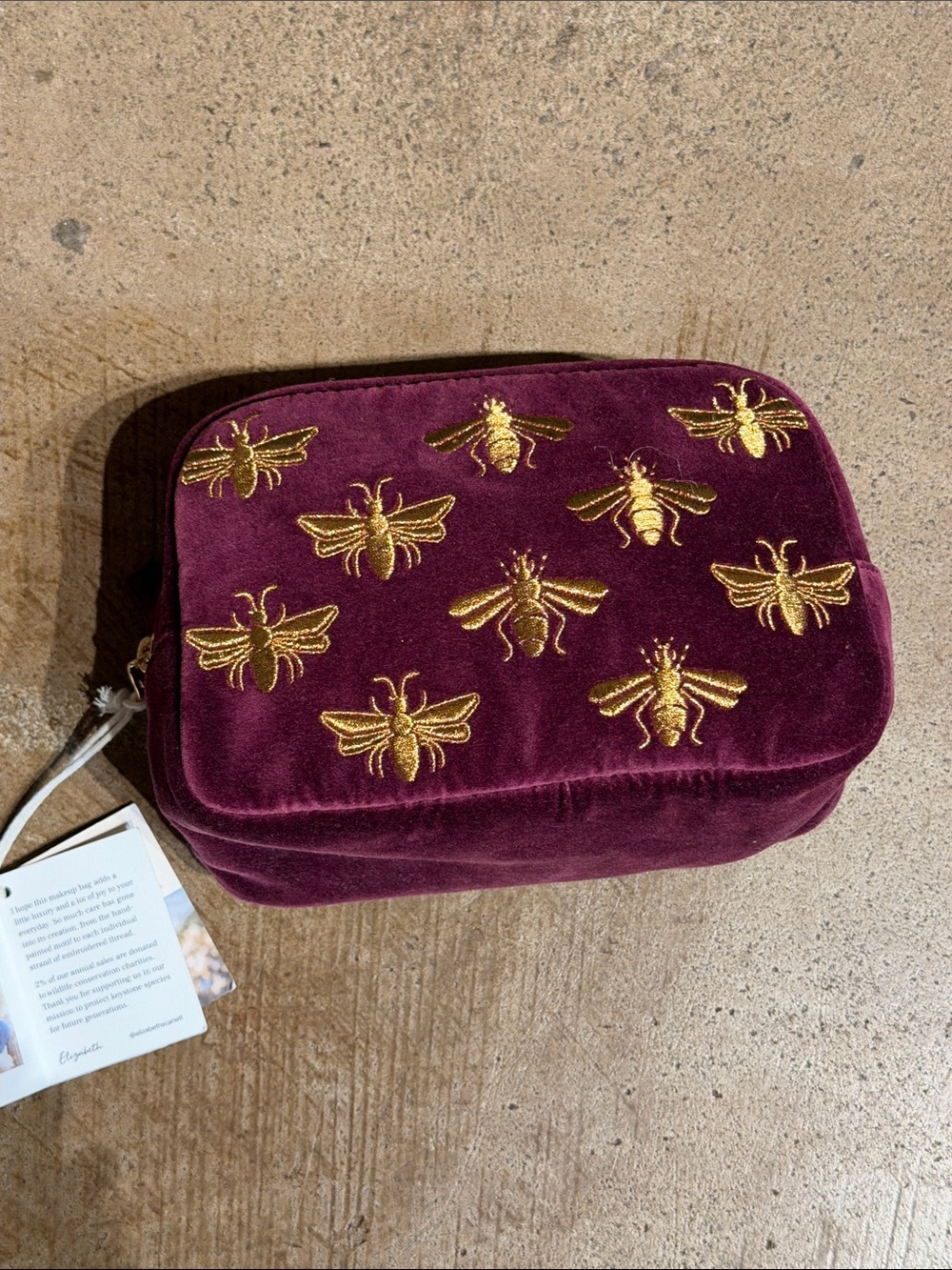 Elizabeth Scarlett Makeup Bag Honey Bees